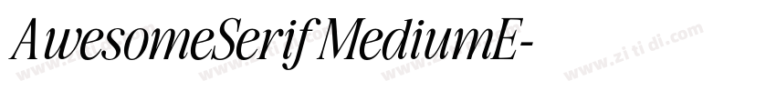 AwesomeSerif MediumE字体转换